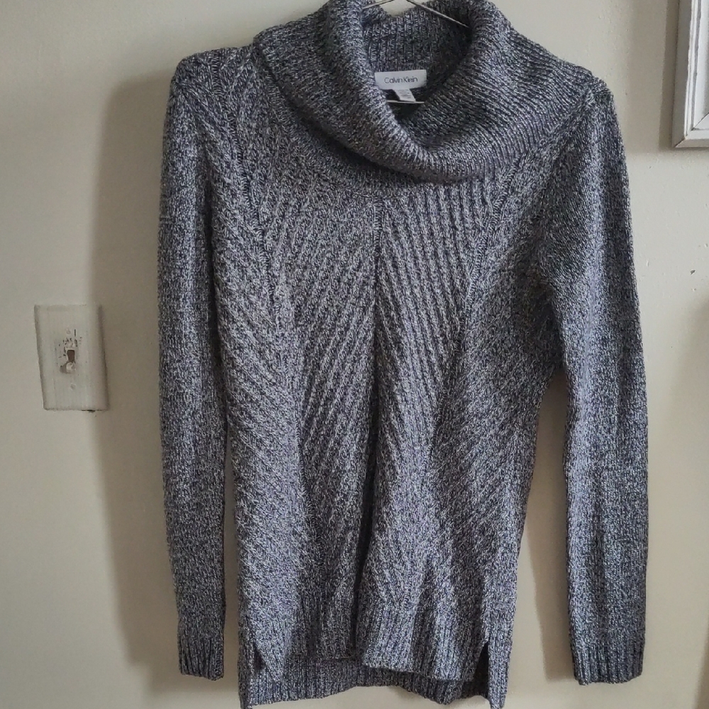 Calvin Klein Charcoal Cowl Neck Sweater